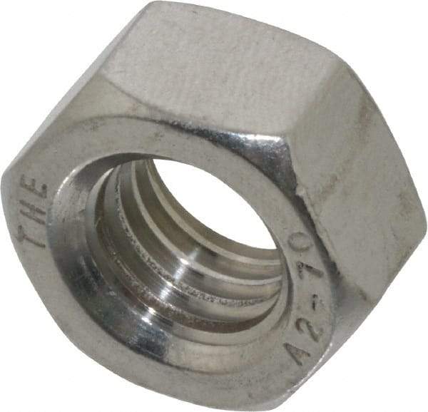 Value Collection - M12x1.75 Stainless Steel Right Hand Hex Nut - 19mm Across Flats, 10mm High, Uncoated - Makers Industrial Supply