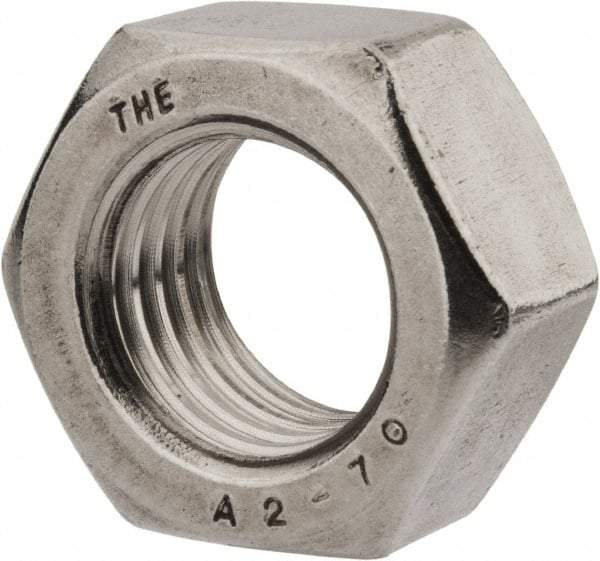 Value Collection - M24x3.00 Stainless Steel Right Hand Hex Nut - 36mm Across Flats, 19mm High, Uncoated - Makers Industrial Supply