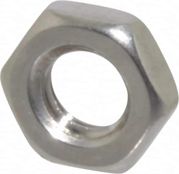 Value Collection - M6x1.00 Metric Coarse Stainless Steel Right Hand Hex Jam Nut - 10mm Across Flats, 3.2mm High, Uncoated - Makers Industrial Supply