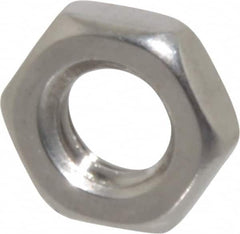 Value Collection - M6x1.00 Metric Coarse Stainless Steel Right Hand Hex Jam Nut - 10mm Across Flats, 3.2mm High, Uncoated - Makers Industrial Supply