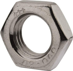 Value Collection - M16x2.00 Metric Coarse Stainless Steel Right Hand Hex Jam Nut - 24mm Across Flats, 8mm High, Uncoated - Makers Industrial Supply