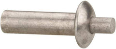 Made in USA - Universal Head Aluminum Alloy Drive Blind Rivet - Aluminum Alloy Mandrel, 0.453" to 1/2" Grip, 3/8" Head Diam, 0.191" to 0.219" Hole Diam, 0.656" Length Under Head, 3/16" Body Diam - Makers Industrial Supply