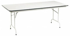 ALERA - 72" Long x 30" Wide x 29" High Stationary Rectangular Folding Table - Light Gray, High Pressure Laminate - Makers Industrial Supply