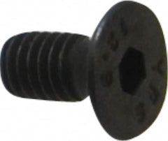 Value Collection - M4x0.70 Metric Coarse Hex Socket Drive, 90° Flat Screw - Grade 12.9 Alloy Steel, Black Oxide Finish, Fully Threaded, 8mm OAL - Makers Industrial Supply