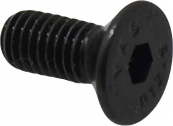 Value Collection - M5x0.80 Metric Coarse Hex Socket Drive, 90° Flat Screw - Grade 12.9 Alloy Steel, Black Oxide Finish, Fully Threaded, 12mm OAL - Makers Industrial Supply