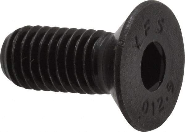 Value Collection - M8x1.25 Metric Coarse Hex Socket Drive, 90° Flat Screw - Grade 12.9 Alloy Steel, Black Oxide Finish, Fully Threaded, 20mm OAL - Makers Industrial Supply