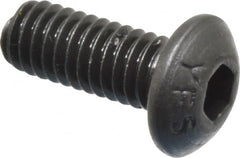 Value Collection - M4x0.70 Metric Coarse Hex Socket Drive, Button Screw - Grade 12.9 Alloy Steel, Black Oxide Finish, Fully Threaded, 10mm Length Under Head - Makers Industrial Supply