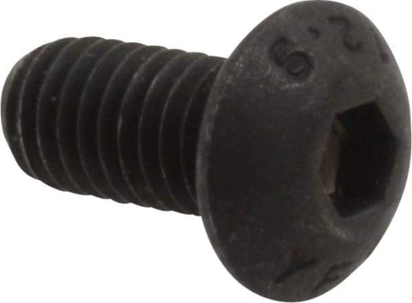 Value Collection - M5x0.80 Metric Coarse Hex Socket Drive, Button Screw - Grade 12.9 Alloy Steel, Black Oxide Finish, Fully Threaded, 10mm Length Under Head - Makers Industrial Supply