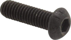 Value Collection - M6x1.00 Metric Coarse Hex Socket Drive, Button Screw - Grade 12.9 Alloy Steel, Black Oxide Finish, Fully Threaded, 20mm Length Under Head - Makers Industrial Supply