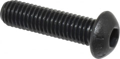 Value Collection - M8x1.25 Metric Coarse Hex Socket Drive, Button Screw - Grade 12.9 Alloy Steel, Black Oxide Finish, Fully Threaded, 30mm Length Under Head - Makers Industrial Supply