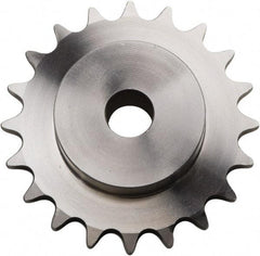 U.S. Tsubaki - 17 Teeth, 3/4" Chain Pitch, Chain Size 60, Plain Bore Sprocket - 3/4" Bore Diam, 4.082" Pitch Diam, 4.46" Outside Diam - Makers Industrial Supply