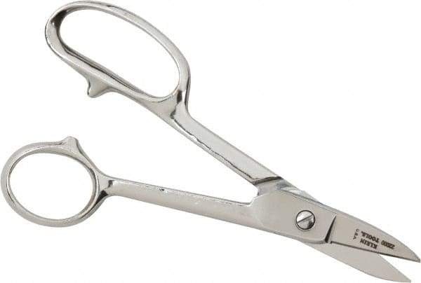 Heritage Cutlery - 1-3/8" LOC, 7" OAL Chrome Plated High Leverage Shears - Right Hand, Chrome Plated Straight Handle, For General Purpose Use - Makers Industrial Supply