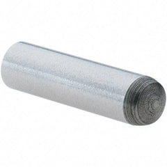 Value Collection - 4mm Diam x 16mm Pin Length Grade 8 Alloy Steel Precision Dowel Pin - Bright Finish, 1 Rounded End - Makers Industrial Supply