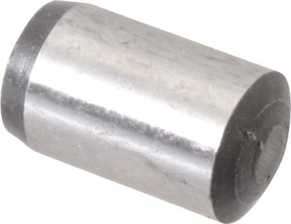 Value Collection - 8mm Diam x 14mm Pin Length Grade 8 Alloy Steel Precision Dowel Pin - Bright Finish, 1 Rounded End - Makers Industrial Supply