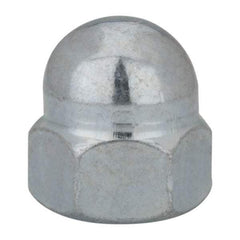 Value Collection - M12x1.75 19mm Width Across Flats, Zinc Plated, Steel Acorn Nut - 22mm Overall Height, Grade 2, DIN 1587 - Makers Industrial Supply