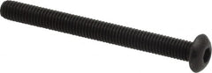 Value Collection - #10-32 UNF Hex Socket Drive, Button Screw - Alloy Steel, Black Oxide Finish, Fully Threaded, 2" Length Under Head - Makers Industrial Supply