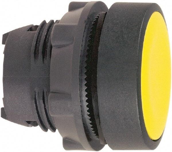 Schneider Electric - 22mm Mount Hole, Flush, Pushbutton Switch Only - Round, Yellow Pushbutton, Nonilluminated, Momentary (MO) - Makers Industrial Supply