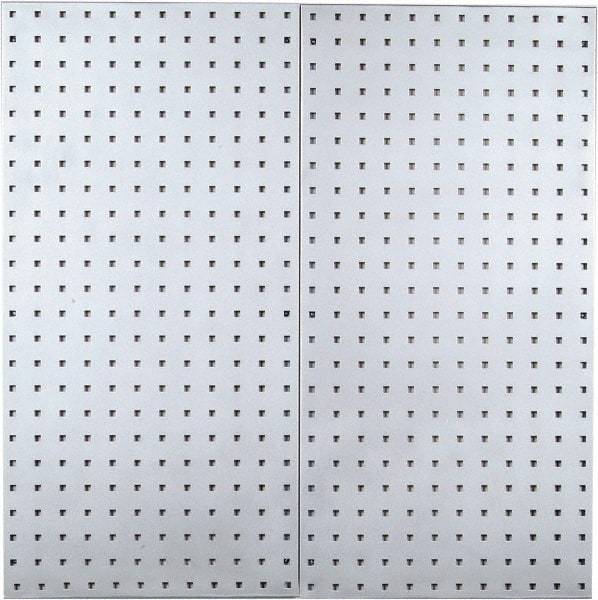 Triton - 18" Wide x 36" High Peg Board Storage Board - 2 Panels, Stainless Steel, Silver - Makers Industrial Supply