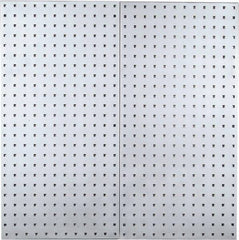 Triton - 18" Wide x 36" High Peg Board Storage Board - 2 Panels, Stainless Steel, Silver - Makers Industrial Supply