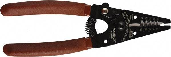 Paramount - 18 to 10 AWG Capacity Wire Stripper - 6" OAL, Plastic Dipped Handle - Makers Industrial Supply