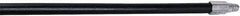 Rubbermaid - 60 x 1-1/16" Wood Handle for Push Brooms - Threaded Connection, Black - Makers Industrial Supply