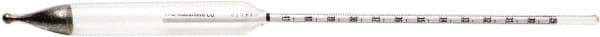 H-B Instruments - 305mm Long, Steel Baume Heavy Hydrometer - 0.5 Graduation, 0/35 Baume Range - Makers Industrial Supply