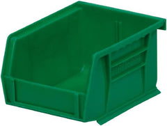 Akro-Mils - 10 Lb. Load Capacity, 5-3/8" Deep, Green Polymer Hopper Stacking Bin - 3" High x 4-1/8" Wide x 5-3/8" Long - Makers Industrial Supply