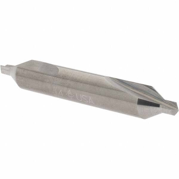 Cleveland - #4 Plain Cut 60° Incl Angle Solid Carbide Combo Drill & Countersink - Makers Industrial Supply