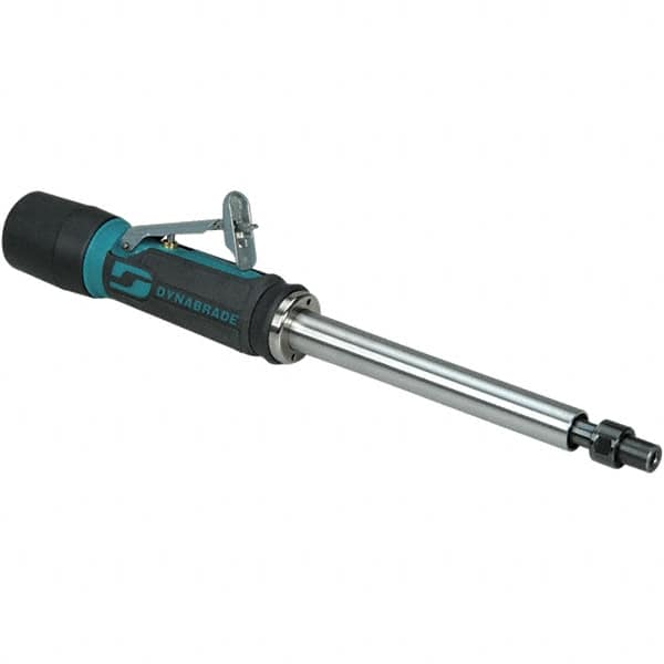 Dynabrade - 1/4" Collet, Straight Handle, Air Extended Length Die Grinder - 25,000 RPM, Rear Exhaust, 20 CFM, 0.4 hp, 90 psi, 1/4" Inlet - Makers Industrial Supply