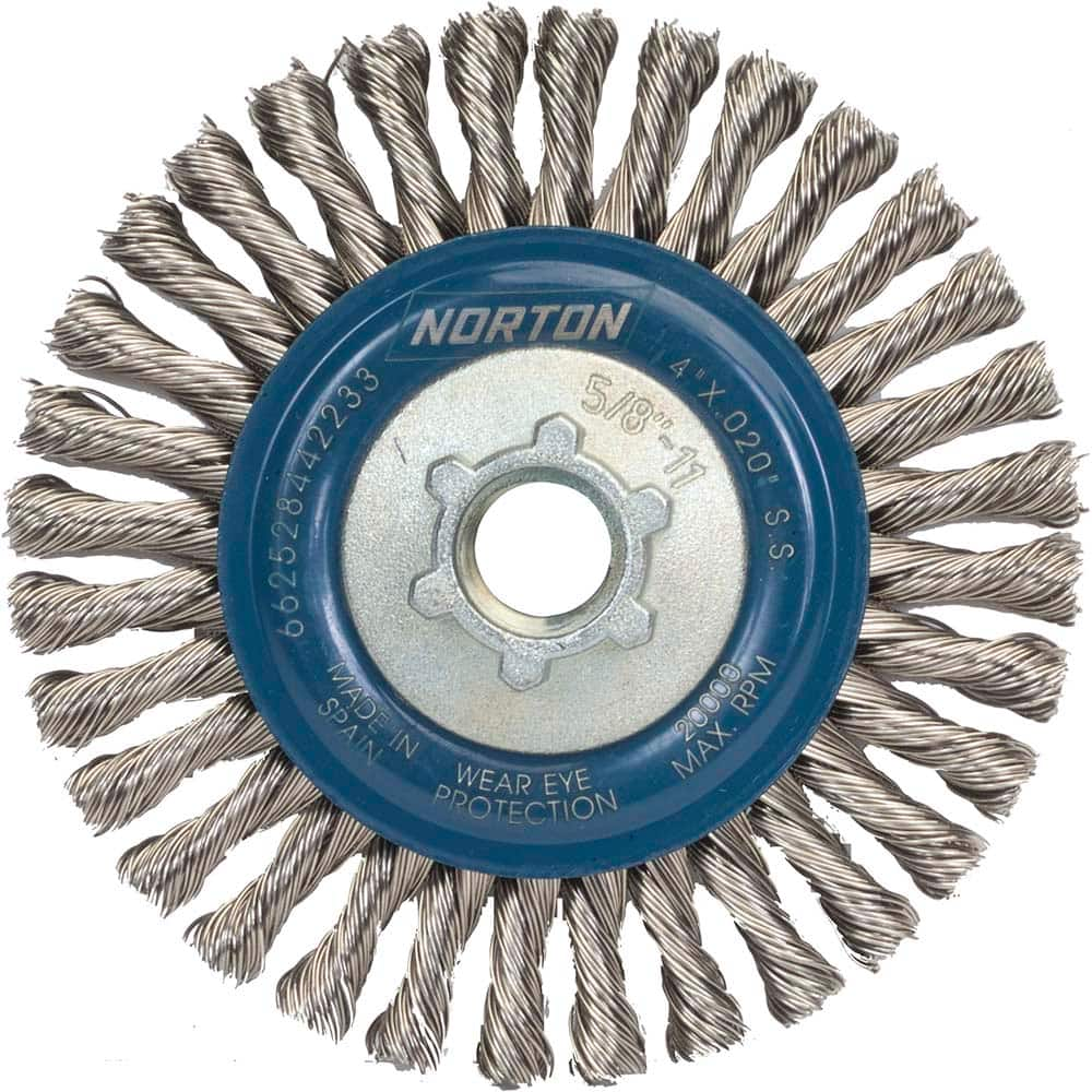 Wheel Brush 4X.020X5/8-11 SS STRINGER BEAD WHEEL