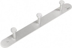 Safco - 3 Hooks, 18" Long x 2-3/4" Deep, Metal Wall/Door Hat/Coat Hook - 2" High - Makers Industrial Supply