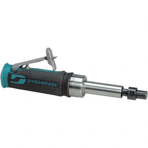 Dynabrade - 1/4" Collet, Straight Handle, Air Extended Length Die Grinder - 25,000 RPM, Front Exhaust, 20 CFM, 0.4 hp, 90 psi, 1/4" Inlet - Makers Industrial Supply