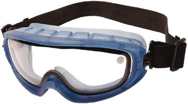 bolle SAFETY - Size Universal, Clear Anti-Fog & Scratch Resistant Lens, Safety Goggles - Ventless, Blue Frame, Over the Glass Style - Makers Industrial Supply