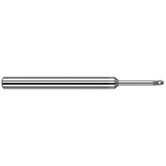 Harvey Tool - Ball End Mills; Mill Diameter (Decimal Inch): 0.0250 ; Number of Flutes: 3 ; Length of Cut (Decimal Inch): 0.0370 ; Material: Solid Carbide ; Overall Length (Inch): 2-1/2 ; Overall Length (Decimal Inch): 2.50000 - Exact Industrial Supply