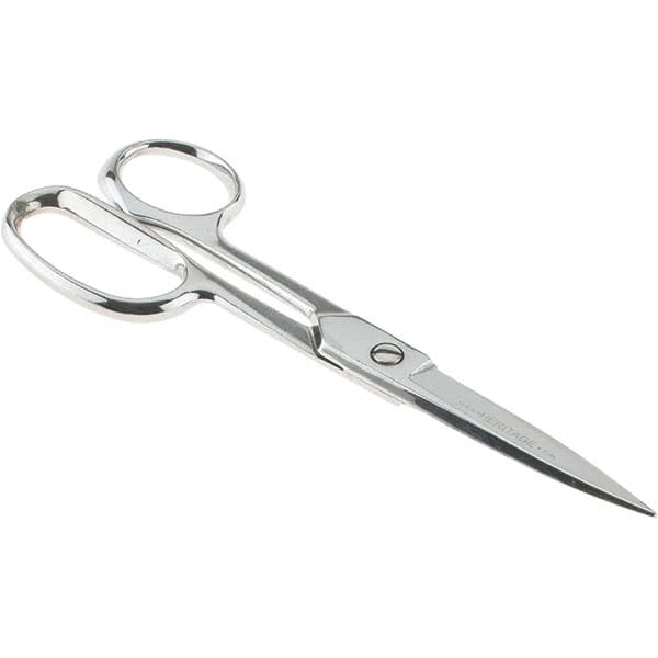 Heritage Cutlery - 3" LOC, 9-1/8" OAL Chrome Plated Heavy Duty Scissors/Shears - Left Hand, Metal Straight Handle - Makers Industrial Supply