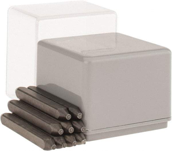 C.H. Hanson - 9 Piece, 1/32" Character Steel Stamp Set - Figures, Heavy Duty - Makers Industrial Supply