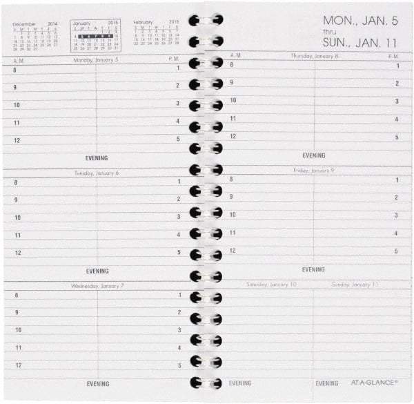 AT-A-GLANCE - 485 Sheet, 3-1/4 x 6-1/4", Weekly Appointment Refill - White - Makers Industrial Supply