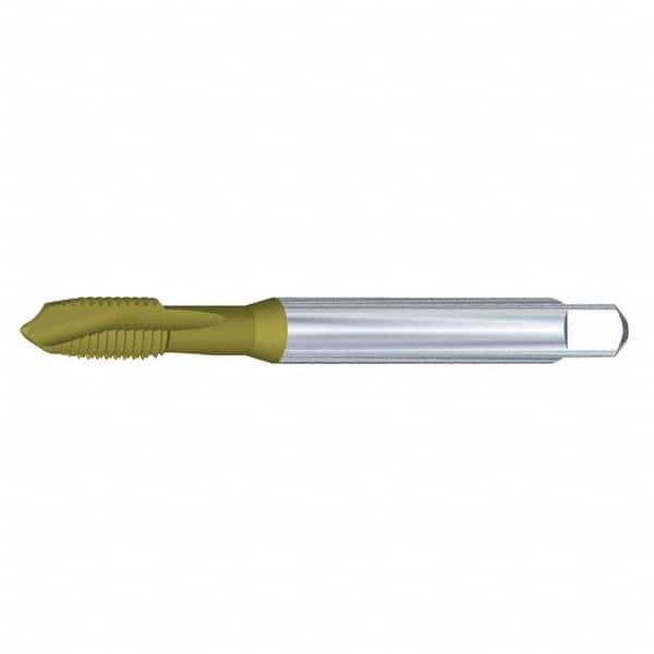 Kennametal - M20x2.00 Metric Fine, 3 Flute, Oxide Finish, Vanadium High Speed Steel Spiral Point Tap - Plug Chamfer, Right Hand Thread, 140mm OAL, 30mm Thread Length, 16mm Shank Diam, 6H Class of Fit, Series T820 - Exact Industrial Supply