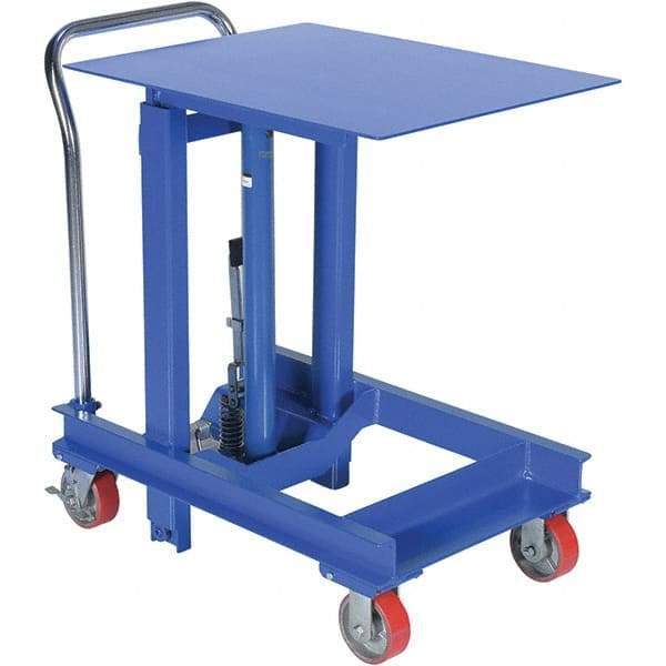 Vestil - 2,000 Lb Capacity Manual Post Lift Table - 36" to 60" Lift Height, 30" Platform Length x 24" Platform Width - Makers Industrial Supply