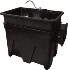 Graymills - Free Standing Water-Based Parts Washer - 30 Gal Max Operating Capacity, HDPE Tank, 43" Long - Makers Industrial Supply