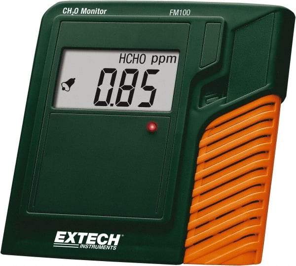 Extech - Audible, Visual Alarm, LCD Display, Formaldehyde Monitor - Monitors Formaldehyde, 0 to 50°C Working Temp, CE Listed - Makers Industrial Supply