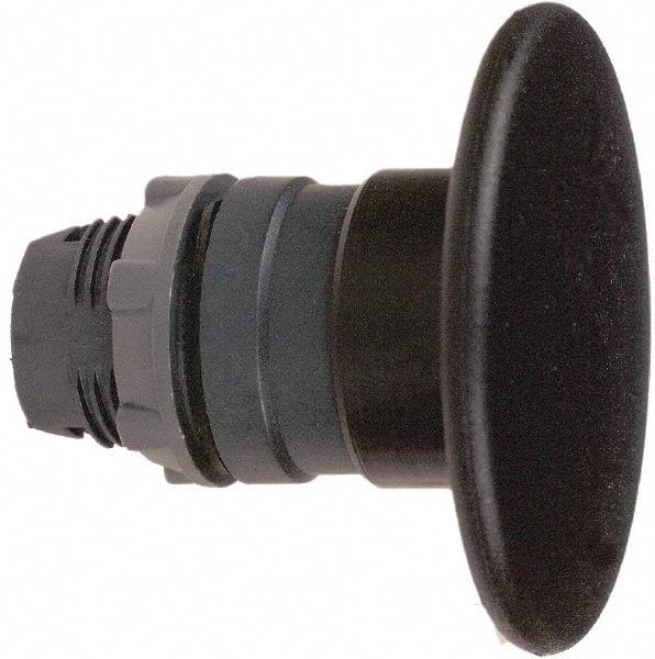 Schneider Electric - 22mm Mount Hole, Extended Mushroom Head, Pushbutton Switch Only - Round, Black Pushbutton, Nonilluminated, Momentary (MO) - Makers Industrial Supply