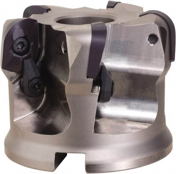 OSG - 4 Inserts, 3.15" Cutter Diam, 0.118" Max Depth of Cut, Indexable High-Feed Face Mill - 1.063" Arbor Hole Diam, 2.48" High, DFR20R080M27.0-04 Toolholder, ADMT20.. Inserts, Series PHOENIX-PDR - Makers Industrial Supply