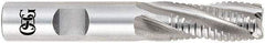 OSG - 2" Diam, 2" LOC, 8 Flute Cobalt Roughing & Finishing Square End Mill - Uncoated, 4-1/2" OAL, 1-1/4" Shank Diam, Weldon Shank, 30° Helix, Centercutting, Regular Length - Makers Industrial Supply