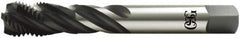 OSG - M16x2.00 Metric Coarse 4 Flute Modified Bottoming Spiral Flute Tap - Vanadium High Speed Steel, Oxide Finish, Right Hand Flute, Right Hand Thread, D17, Series 13127 - Makers Industrial Supply