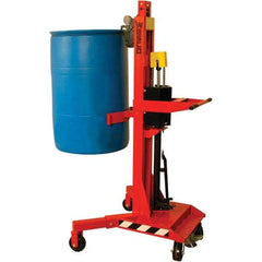 Wesco Industrial Products - 1,100 Lb Load Capacity, 30, 55 & 85 Gal Drum Grab - 41" Wide x 66" High, 4 Steel Wheels - Makers Industrial Supply