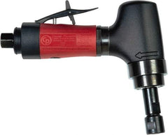 Chicago Pneumatic - 1/4" Collet, Angle Handle, Air Angle Die Grinder - 20,000 RPM, Rear Exhaust, 8.25 CFM, 0.7 hp, 90 psi, 1/4 BSP Inlet - Makers Industrial Supply