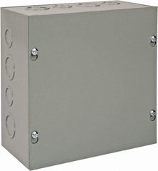 nVent Hoffman - Steel Junction Box Enclosure Screw Flat Cover - NEMA 1, 8" Wide x 8" High x 4" Deep - Makers Industrial Supply