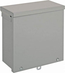 nVent Hoffman - Steel Junction Box Enclosure Screw Flat Cover - NEMA 3R, 8" Wide x 8" High x 4" Deep - Makers Industrial Supply