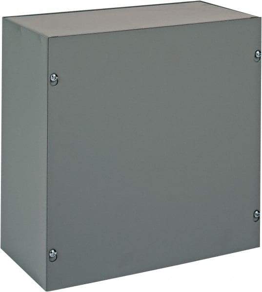 nVent Hoffman - Steel Junction Box Enclosure Screw Flat Cover - NEMA 1, 12" Wide x 12" High x 6" Deep - Makers Industrial Supply